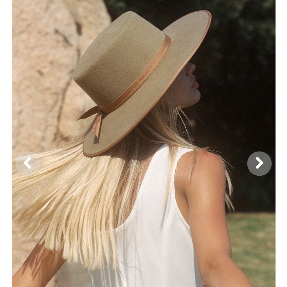 NEW lack of color teak rancher boater hat